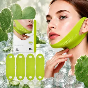 Cactus V Lift Face Mask | Hydrating Jawline Contour Sheet Mask For Skin Tightening Puffiness Care Double Chin Support Smooth Firm Radiant Skin Daily Skincare Routine Home Travel Use Gift Ready Mothers Day Skincare Gift | 2026 Beauty Campaign