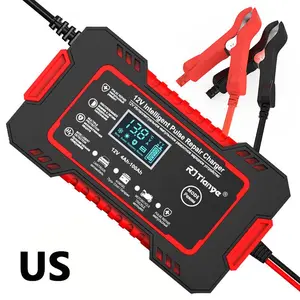 Smart Pulse Repair Car Battery Charger, LCD Display Intelligent Fast Charging, Automotive and Motorcycle Lead-Acid Charger