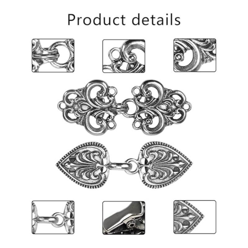 Vintage sweater with knob clip, silver lock clip for shawls, dress brooches for girls, fashion decor Cute Clasps Stylish Durability Style Elegant