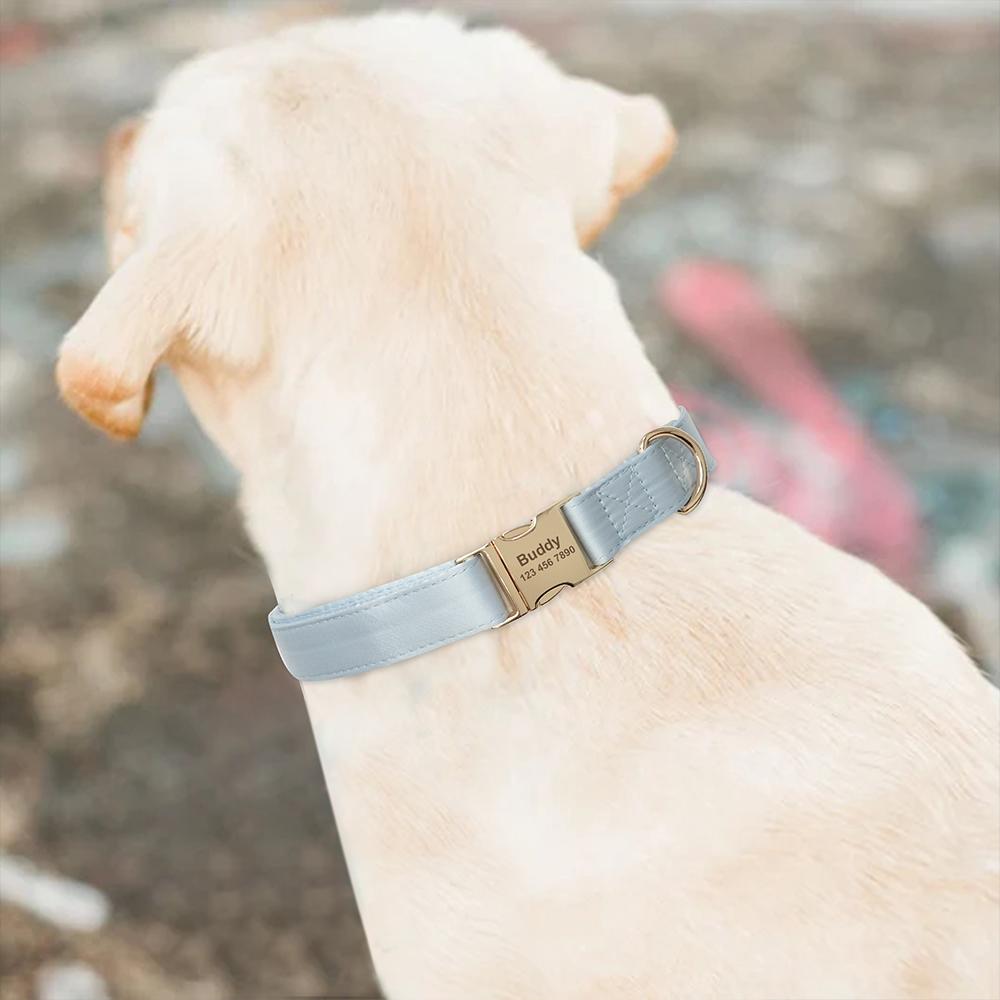 Engraved Dog Pet Collar Custom Puppy Kitten ID Tag Accessories Collar Personalized Nameplate Collars For Dogs Cats Chiens XS-L