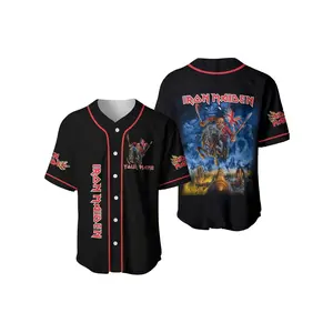 Personalized Iron Maiden Band Printed Baseball Jersey Shirt