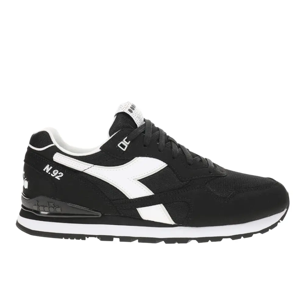 diadora Mens N.92 Lace Up Dd Comfort Sneakers Shoes Casual - Black