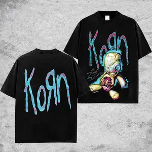 [$$$ROCKLIFE] Korn Band SoS Dolls Retro Unisex Acid Washed Sweatshirts, T-Shirt – Korn Band 2025 Tour Merch, 90s Nu-metal Rock Band Heavyweight Cotton Washed Sweatshirts, T-Shirt, Oversized Vintage Tee, Dark-Aesthetic Merch for Rock Fans