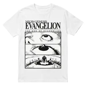 Neon Genesis Evangelion End of Eva Eye Shirt, Classic Style Short Sleeve Shirt , Anime Summer T-shirt, Women Chainsaw Man Manga Graphic,  Streetwear Shortsleeve