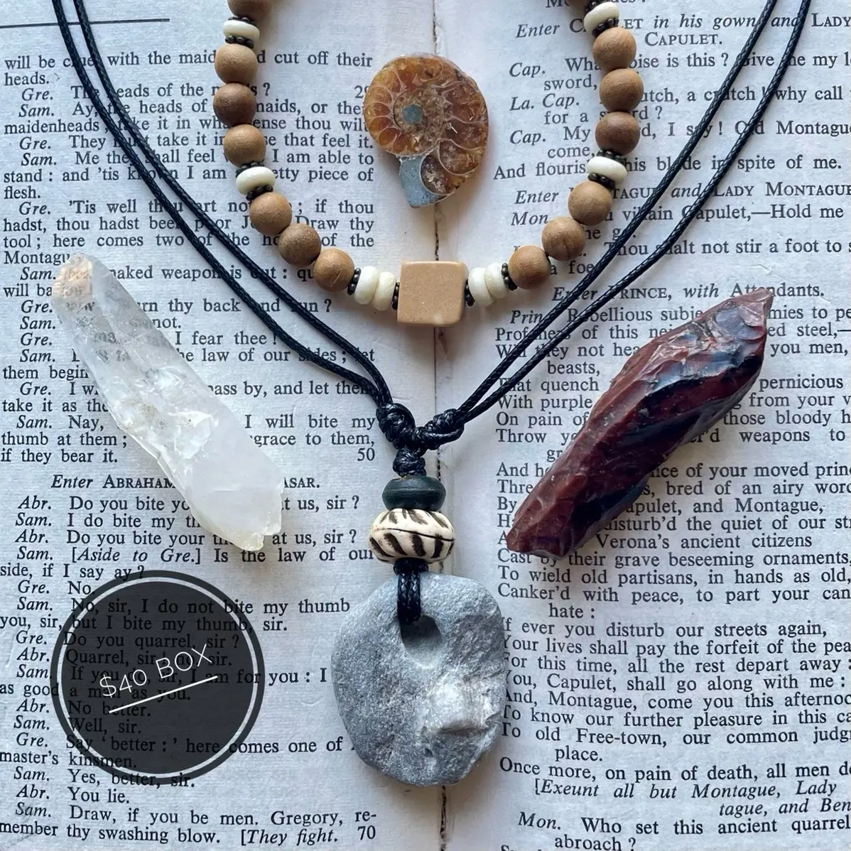 Mystery Natural Crystal Jewelry and Decor Box