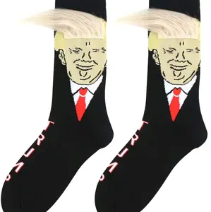 Trump socks with fake hair  unisex adults