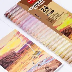 Acrylic Paint Brush Artistic Flesh Color Tip for Sketching & Illustrations, Perfect Tool for Comic Drawing & Detailed Work