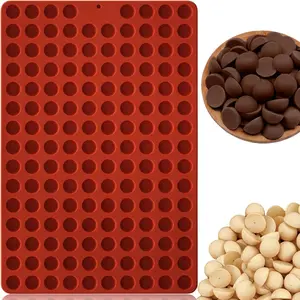 Mini Semi Sphere Shape Molds Silicone, 148 Cavities Round Baking Moulds for Dog Treats Snack Candy Chocolate Chip Cookie