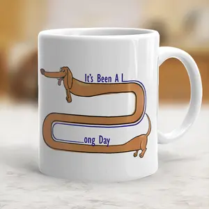 Weiner Dog Lover Coffee Mug Funny Gifts For Dog Owner It's Been A Long Day Mug - scs13090