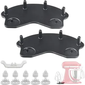Stand Mixer Attachment Holders - Compatible With  Mixer 4.5QT/5QT/6QT &  Flat Beater, Equipped With Rubber  - Kitchen Accessory Organizer
