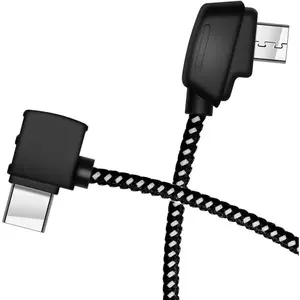 Micro-AB to USB C 8.14 Inch Remote Controller Cable for DJI Mavic Mini, Mini SE & Mavic 2 Pro/Zoom, Air, Pro Platinum; OTG Nylon Braided Type C Tablet Data Cord (Type-C Connector)