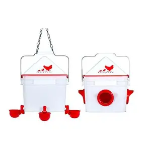 Chick2Chicken 10lb Chicken Feeder and 2 Gal Waterer Feeding