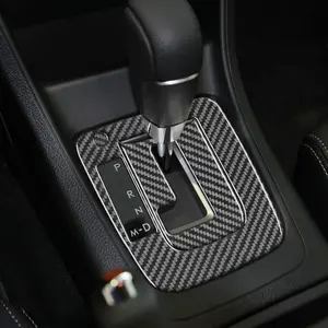 Real Carbon Fiber Sticker Compatible with  Impreza     /XV Crosstrek      Accessories Car Interior Gear Shift Panel Decoration Decal Kit pcs