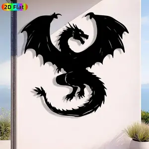 1pc Avant-Garde Dragon Metal Wall Art, Avant-Garde Dragon Statue Mural, Iron Craft, Perfect for Living Room, Garden, Zoo Corner Decor, Silhouette Wall Decor, Intricate Craftsmanship, Christmas Decor, Ideal Gift for Trend Seekers