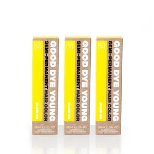 Good Dye Young Glow On Trio Neon Highlighter Yellow Semi-Permanent Hair Dye 3 x 2 FL OZ Vegan Cruelty-Free Conditioning Formula