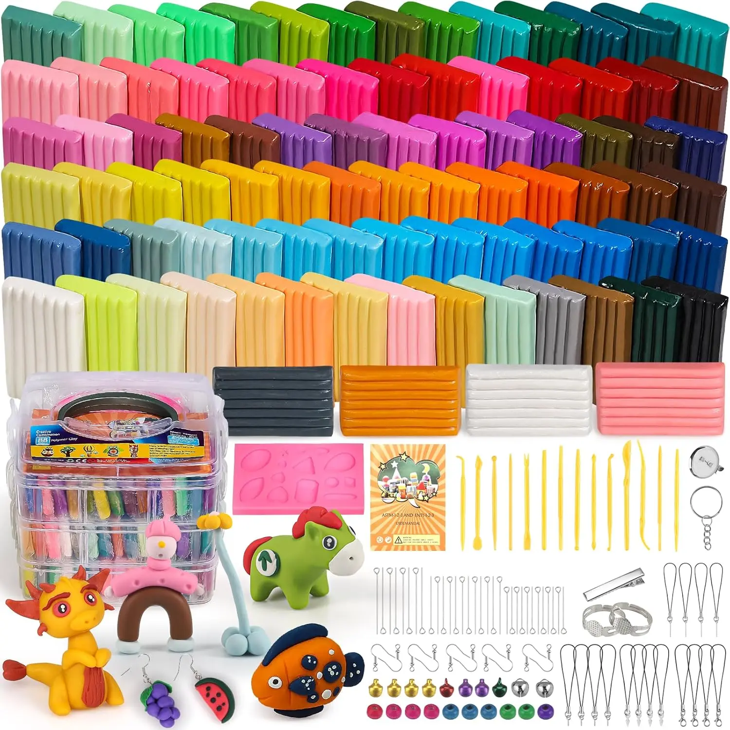 88 Color Polymer Clay Kit