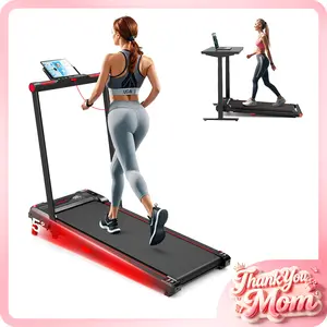 【ThankYouMom】Anylife Treadmills Home with Foldable Handle Bar with Safety Clip, Flat/Incline Under Desk Treadmill, Brushless Motor, Walking Pad, Exercise Equipment with Remote Control, 330 lbs Capacity, with LED Display, D2, Easter Gift
