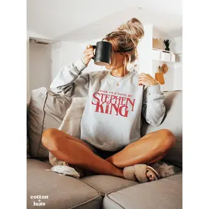 Based On A Novel By Stephen King Sweatshirt | Horror Movie Sweatshirt | Womens Halloween Sweatshirt | Retro Vintage Halloween Sweatshirt