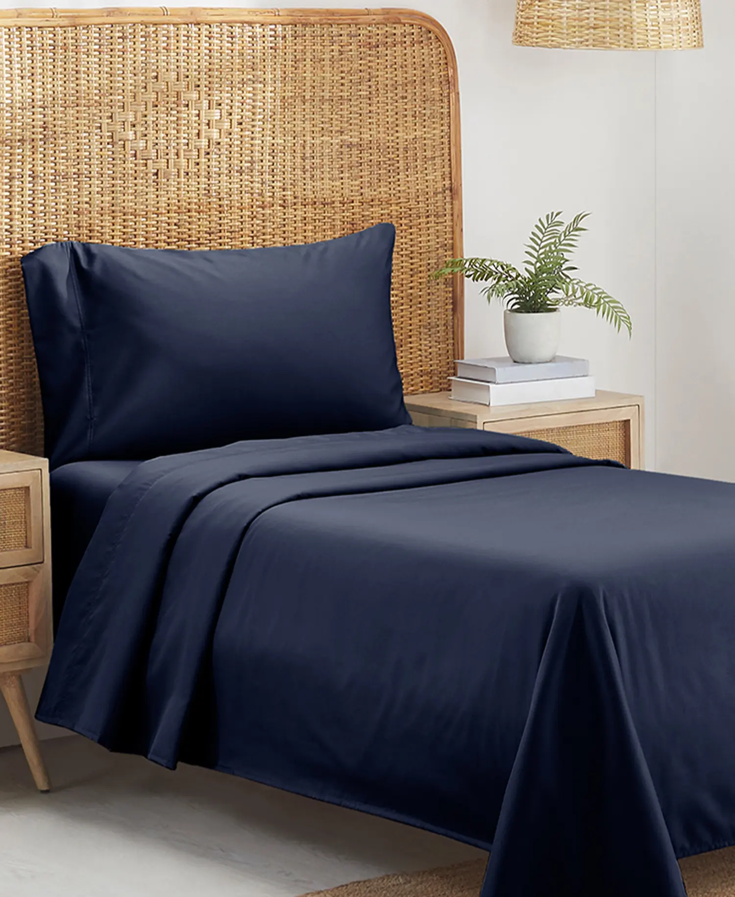Cooling Percale Sheets - GOTS Certified 100% Organic Cotton Sheet & Pillowcase Set with Deep Pockets