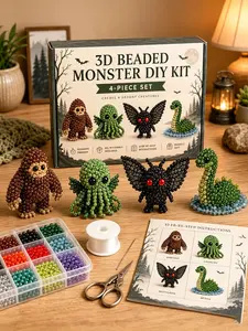 3D Beaded Animal Craft Kit, DIY Jewelry Making Set, Animal Theme Handmade Kit, Bead Accessories, Perfect Gift for Crafting Enthusiasts