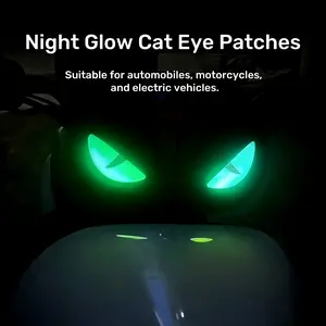 Glow-In-The-Dark Demon Eye Stickers, 1 Pair, 3D Decorative Decals for Cars, Motorcycles, Electric Bikes, Car Accessories