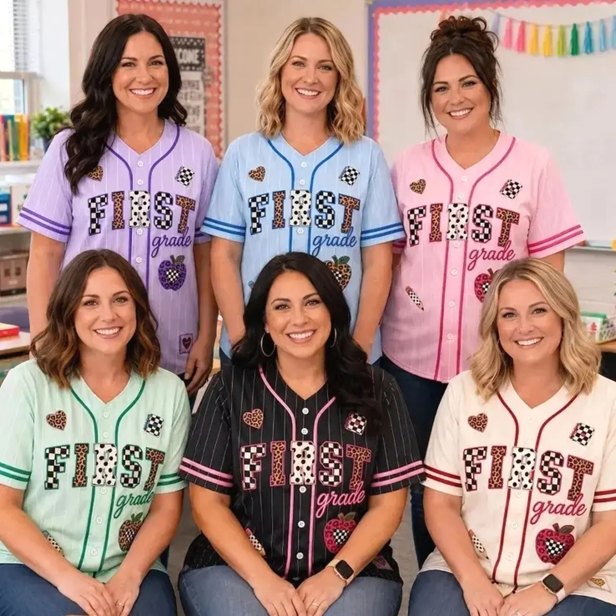 Leopard Teacher Baseball Jersey, Personalized First Grade Shirt, Custom Classroom Teacher, Back To School Outfit, Elementary Teacher Apparel