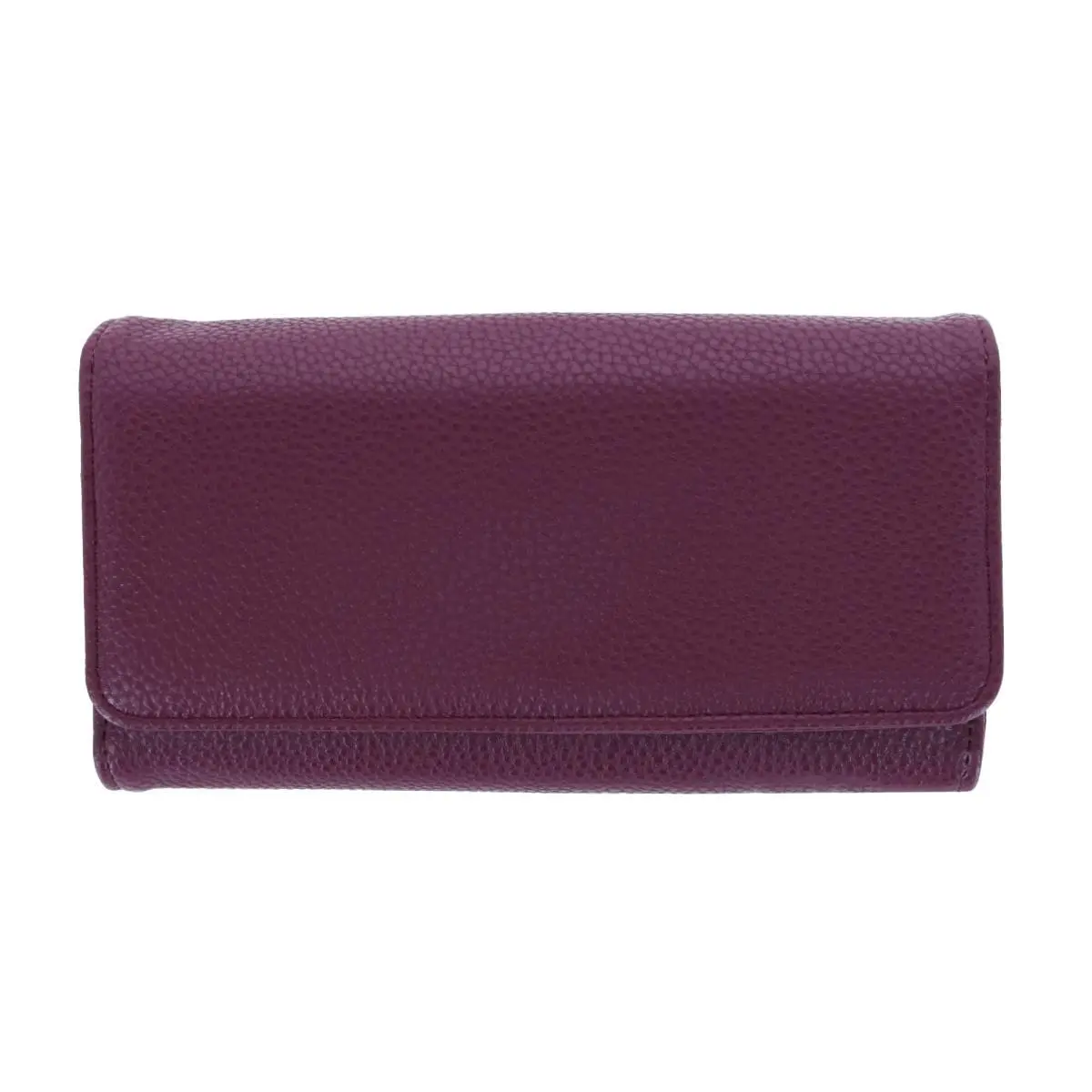 Buxton Women's Solid Colored Premium Faux Leather Bianca Clutch Wallet, Clutch Wallets