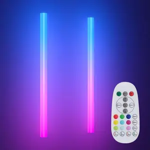 KARTOOSH 30 inch Wireless Wall Lights Color Changing RGB LED Syncs to Music Remote Control, Battery Operated Wall Light Bar Wall Sconces Set of 2 for Bedroom Party Gaming Room Decor