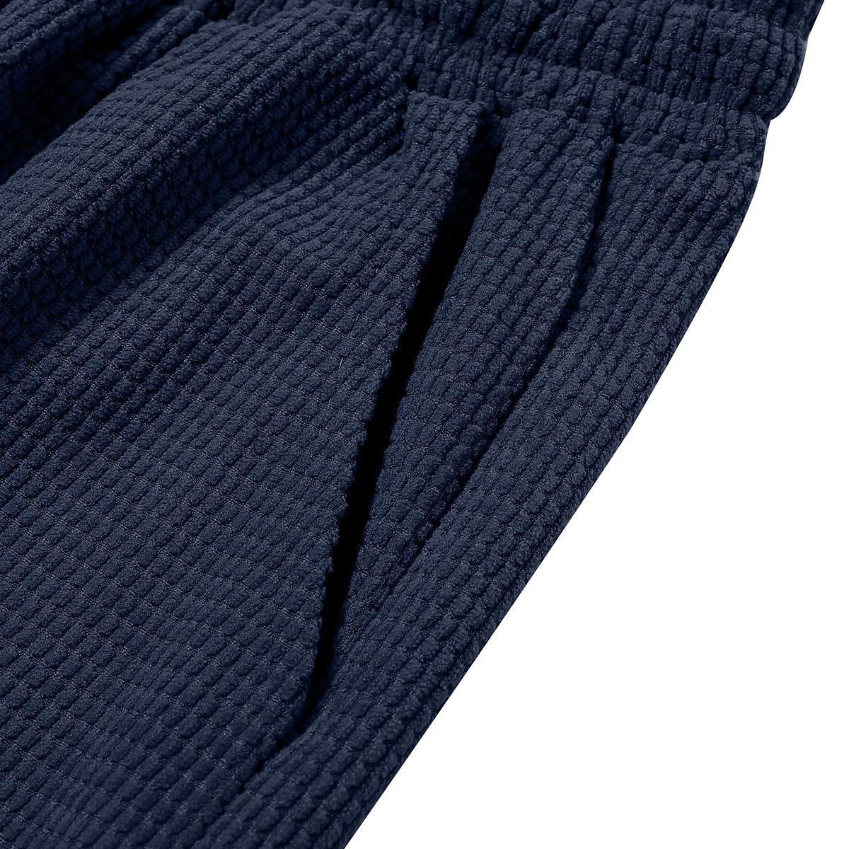 Set of 4 men’s summer new loose casual athletic shorts featuring an elastic waistband with drawstring adjustment, side pockets for convenient storage, knit fabric—ideal for running, workouts, outdoor activities, and everyday wear.