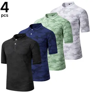 Unique Textured Camo Polo: Breathable, Moisture-Wicking Fabric for Casual & Active Daily Wear