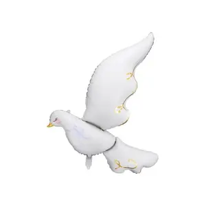 24" White Dove Mylar Balloon
