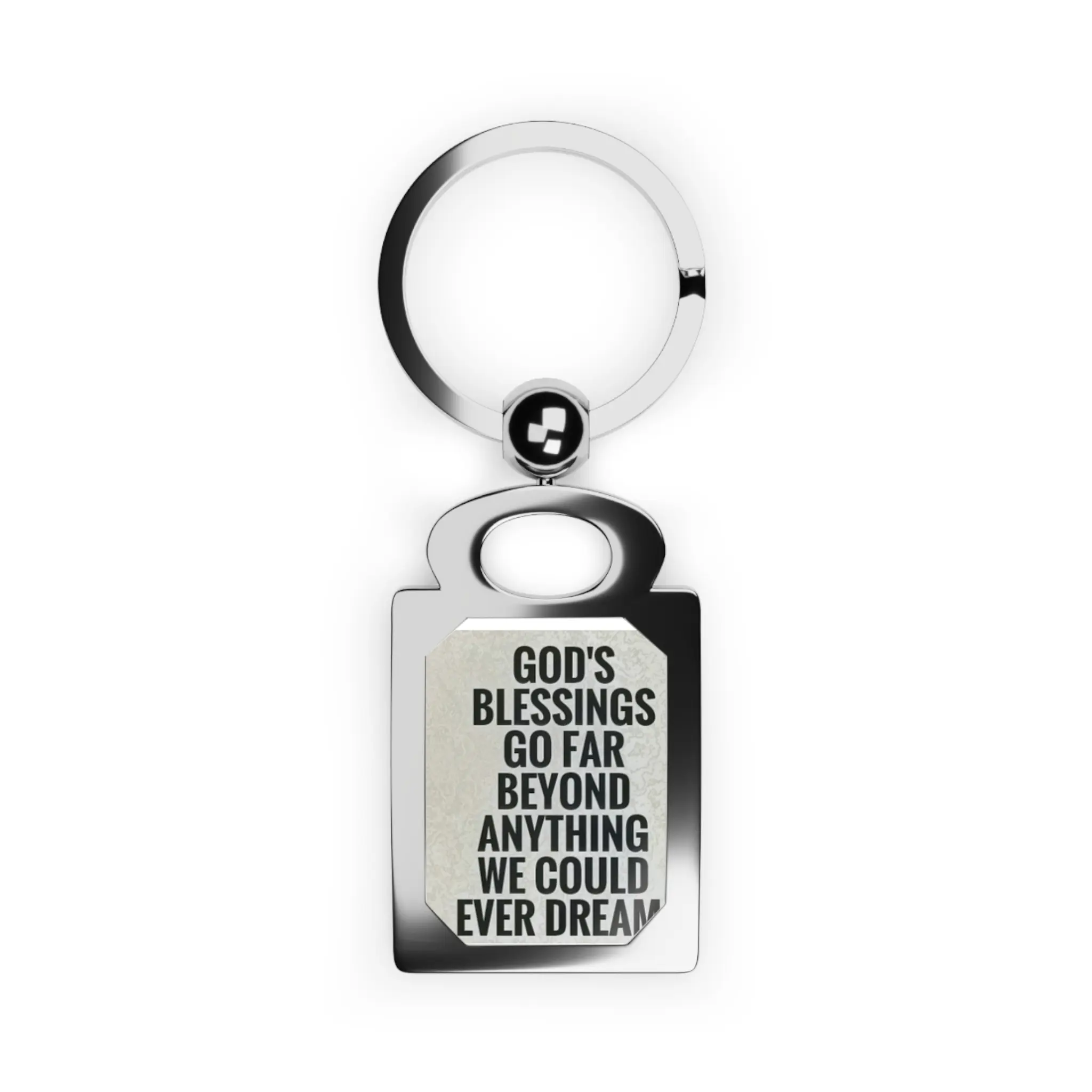 God Bless Rectangle Photo Keyring