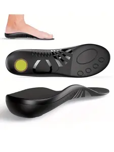 Pain Relief Orthotic Insoles, High Arch Support for Plantar Fasciitis, Unisex Flat Foot Correction, Work Boots Cushions