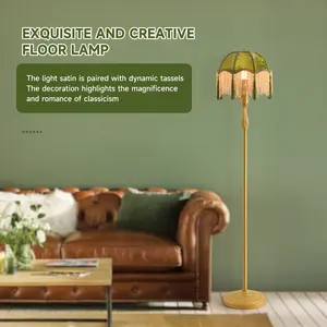 Vintage Tassel Fringe Floor Lamp | Dreamy Boho Lighting for Bedroom & Living Room