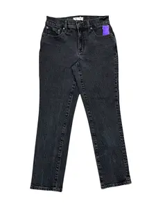 Jeans Straight By Madewell In Black Denim, Size:2