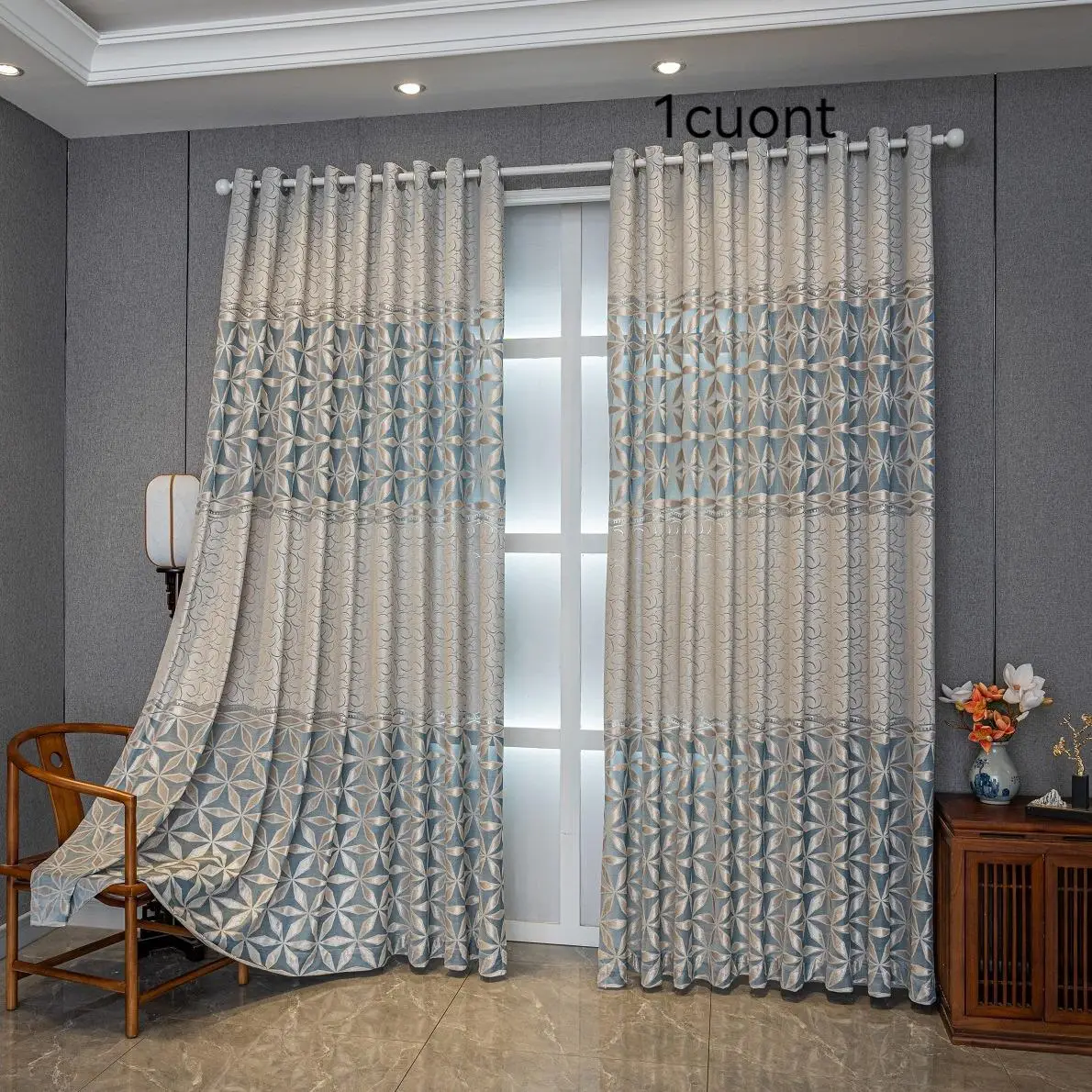 Hollow Out Design Curtain, 1 Count Easy Installation Simple Style Curtain, Home Decorative Curtain for Living Room Balcony Bedroom Dining Room