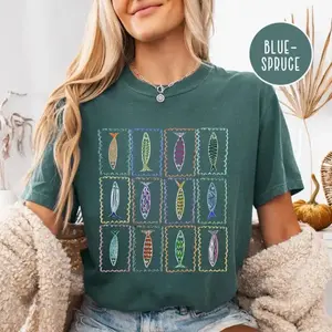 Comfort Colors Sardines Tinned  T-Shirt, Retro Seafood Graphic Shirt, Quirky Food Lover Gift Shirt for Men and Women