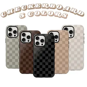 Checkerboard Magsafe Cases - For iPhone 17 16 15 14 13 12 11 Pro Max, Pro, Plus | Aesthetic Phone Case | Vintage Phone Case | Trendy 2026 Phone Case | MagSafe Compatible | Gift For Her, For Teen Girl