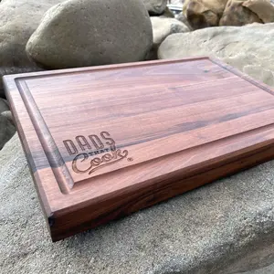Ultimate Walnut Cutting Board 18x13x1.5 – Handcrafted in the USA | Premium Double-Sided Chef Board with Juice Groove | Heavy-Duty, Long-Lasting, Luxury Kitchen Essential by Dads That Cook