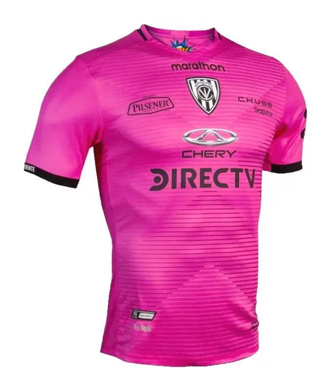 Independiente del Valle 2019 Away Jersey – Pink-Black Stripes  Ecuado,soccer jersey,football jersey authentic, fan shirt, sports shirt, jersey vintage, special edition, match jersey, training wear.