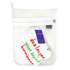 laundry bag 3-pair sock gift set: dog lover, happiness, great friend