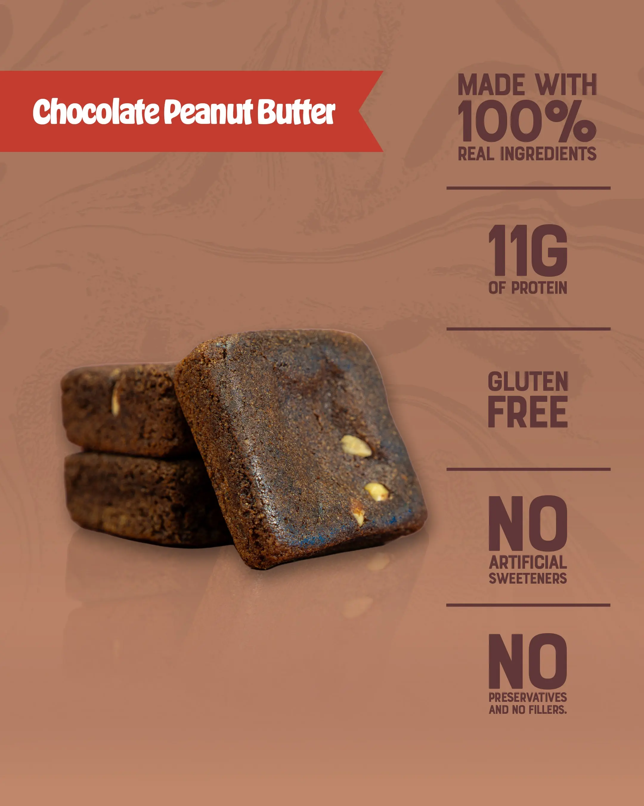 Fudge Fuel-Peanut Butter Chocolate brownie