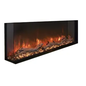 Modern Flames Landscape Pro Multi-Sided Built-In 80 Inch Electric Fireplace Linear Firebox