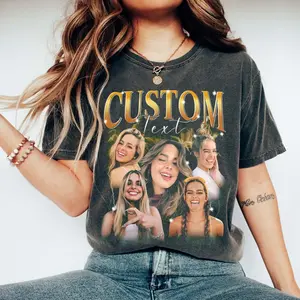 Custom Face Shirt, Graphic Photo Vintage Comfort Color Pepper Tee, Family Bootleg Graphic Shirt, Personalize Birthday Bootleg Gifts, Bachelor Party