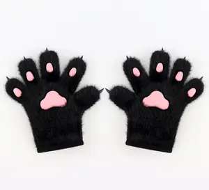 Plush Meat Pad Cat Paw Props Cosplay Comic Exhibition Cat Paw Cartoon Handmade Cat Paw Realistic Animal Paw Gloves