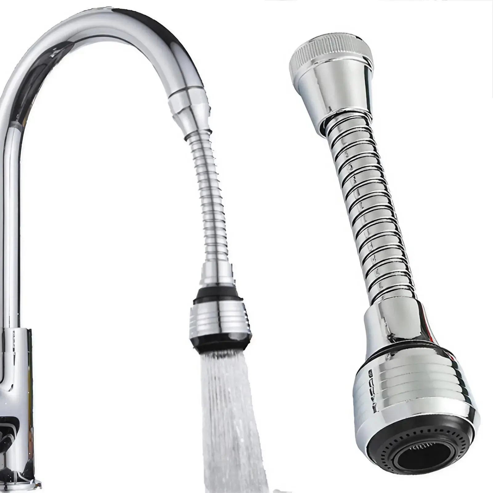 1Pc  Kitchen Faucet Extender Universal Faucet Spray Head 360° Swivel Adjustable Nozzle Spout for Bathroom Kitchen Tap Nozzle Filter Adapter