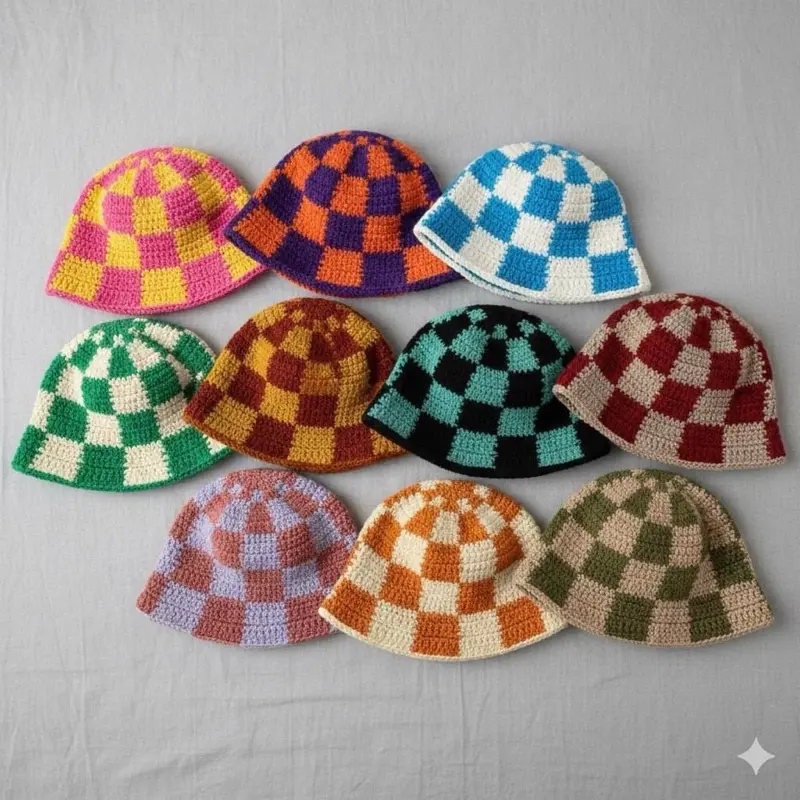 Handmade Crochet Bucket Hat - Unique Design, Perfect for Everyday Wear, Ideal for All Seasons, Comfortable and Stylish Accessory