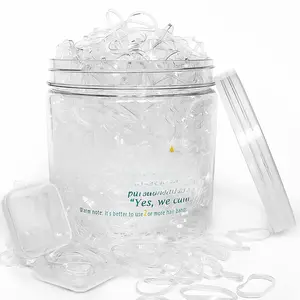 Clear Hair Elastics,  2000 count Mini Rubber Bands for Hair, Clear Mini Elastic Hair Ties with Small Box, Soft Small Hair Tties for Girls  Women