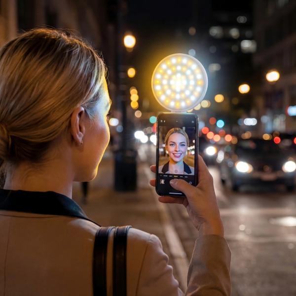Summervibes MagSafe Magnetic Mirror Selfie Light , 360° LED Ring Light, Portable Rechargeable with Mirror & Phone Stand, 3 Light Modes, Adjustable Brightness, Compact Makeup Mirror Summervibes MagSafe Magnetic Mirror Selfie Light , 360° LED Ring Light, Portable Rechargeable with Mirror & Phone Stand, 3 Light Modes, Adjustable Brightness, Compact Makeup Mirror