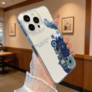 Compatible with iPhone 17/17PRO/17Air/17ProMax/IPhone16/16PRO/16PLUS/16PMMAX/15/15PLUS/15PRO/15PROMAX/14/14PLUS/14PROMAX/14PRO/13PROMAX/13PRO/13/12PRO/12/12PROMAX/11/11PROMAX phone case, protective case with devil's eye